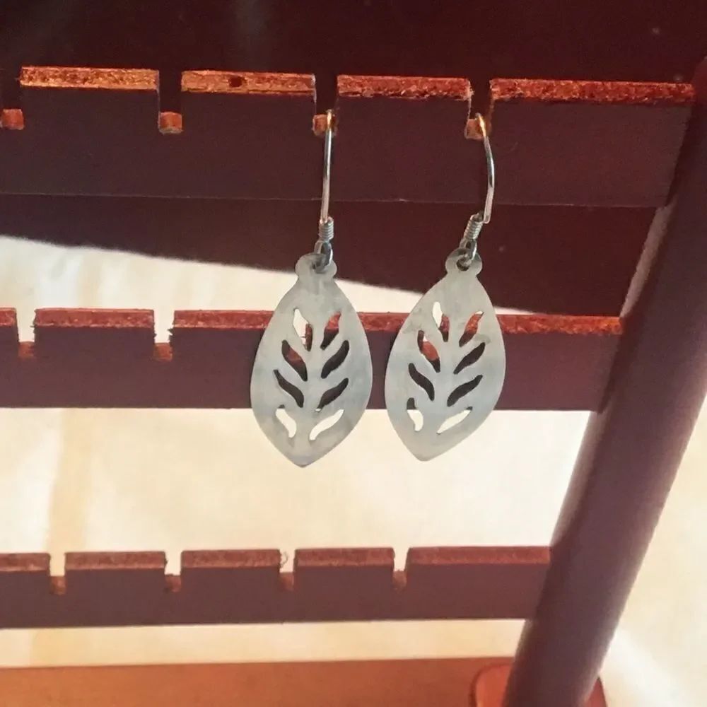 Sterling Silver Leaf Earrings